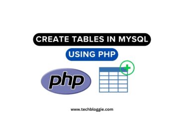 How to create tables in php sql