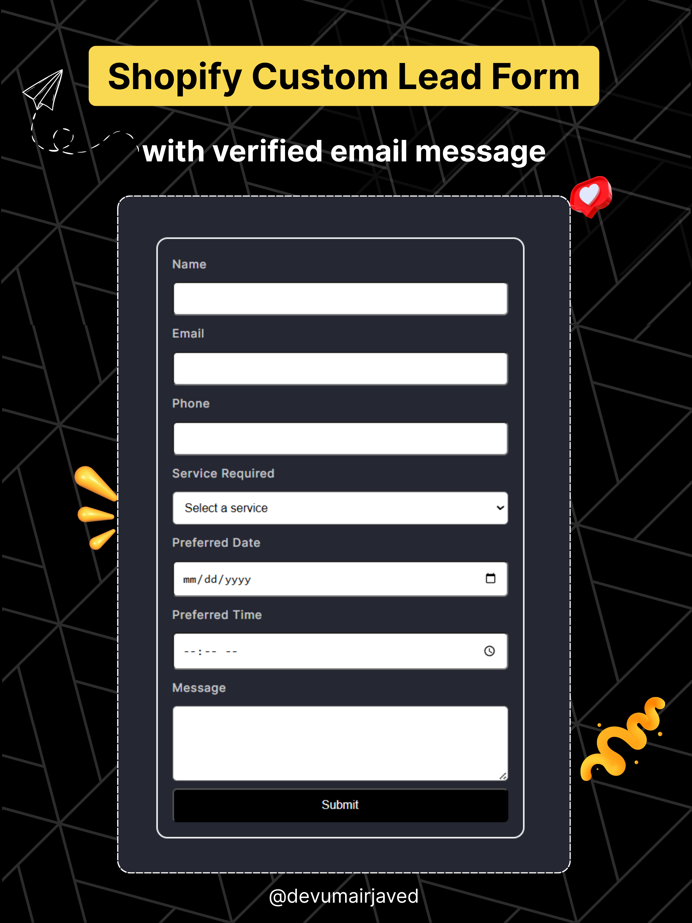Custom Lead Form in Shopify [without any App]